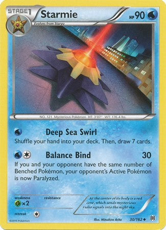Starmie 30/162 Uncommon - Pokemon XY Break Through Card