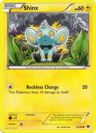 Pokemon Next Destinies Reverse Holo Common Card - Shinx 43/99