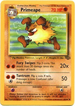 Pokemon Jungle Uncommon Primeape #43 [1st Edition] [Lightly Played]