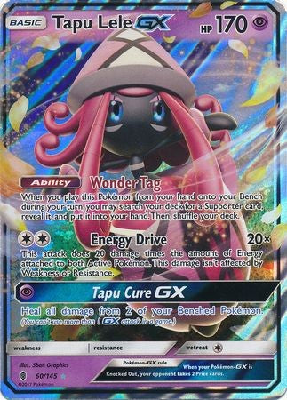 Tapu Lele GX 60/145 Ultra Rare - Pokemon Sun & Moon Guardians Rising Card