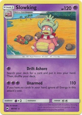 Slowking 48/147 Rare - Pokemon Sun & Moon Burning Shadows Card