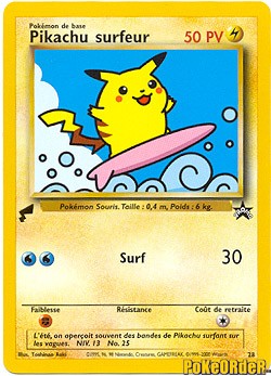 Surfing Pikachu World Collection Promo Card