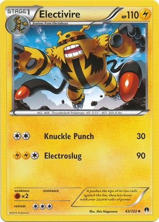 Electivire 43/122 Uncommon - Pokemon XY Breakpoint Card