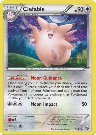Clefable 98/135 - Pokemon Plasma Storm Rare Card