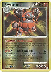 Pokemon Diamond & Pearl Reverse Holo Rare Card - Rhyperior 12/130