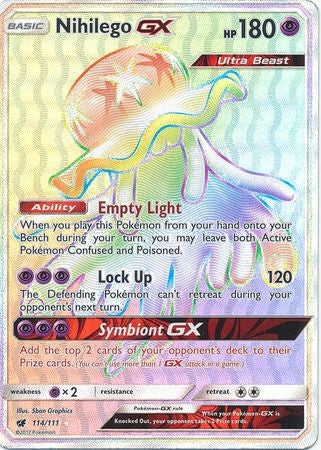 Nihilego GX 114/111 Hyper Rare - Pokemon Crimson Invasion Card Nihilego GX 114/111 Hyper Rare - Pokemon Crimson Invasion Card