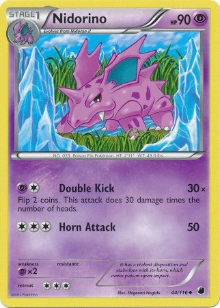 Nidorino 44/116 - Pokemon Plasma Freeze Uncommon Card