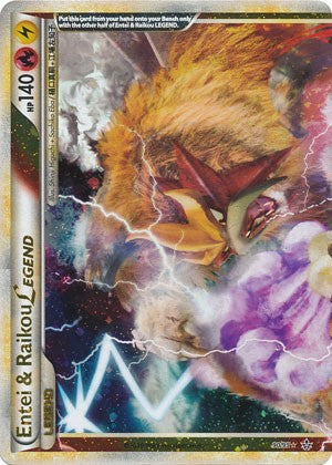 Pokemon Card HS Unleashed Holo Entei & Raikou Legend 90/95