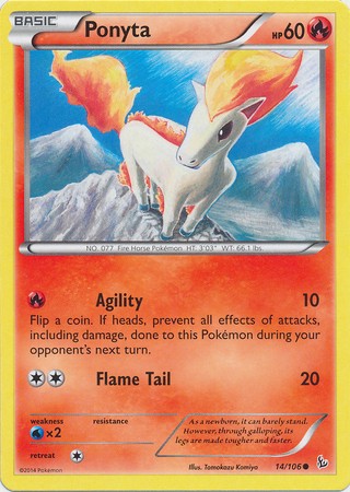Ponyta 14/106 - Pokemon XY Flashfire Common Card