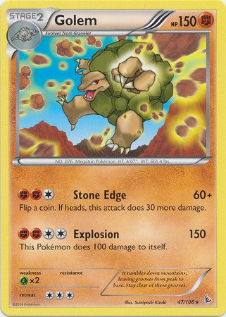 Golem 47/106 - Pokemon XY Flashfire Rare Card