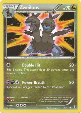 Zweilous 85/114 Uncommon - Pokemon XY Steam Siege Card