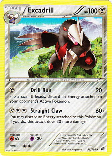 Excadrill 96/160 - Rare Pokemon XY Primal Clash Card Excadrill 96/160 - Rare Pokemon XY Primal Clash Card