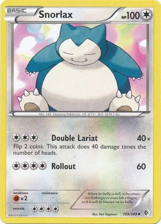 Snorlax 109/149 - Pokemon Boundaries Crossed Uncommon Card