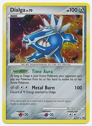 Pokemon Platinum Edition Holo Rare Card - Dialga 6/127