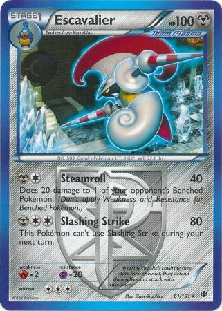 Escavalier 61/101 - Pokemon Plasma Blast Rare Card