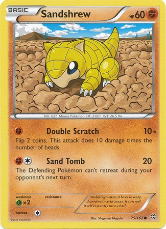 Pokemon Trading Card Game XY BREAKthrough Common Sandshrew #75 Pokemon Trading Card Game XY BREAKthrough Common Sandshrew #75