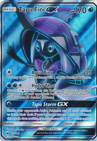 Tapu Fini GX 133/147 Full Art - Pokemon Sun & Moon Burning Shadows Card