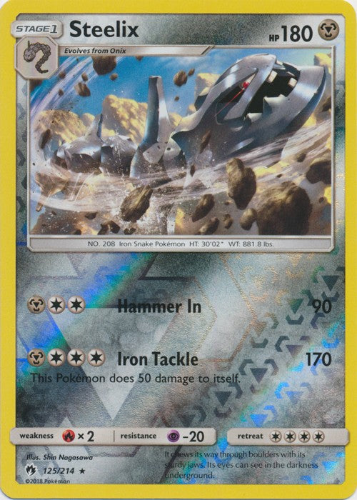 Steelix - 125/214 (Reverse Foil) Pokemon » SM Lost Thunder Rare