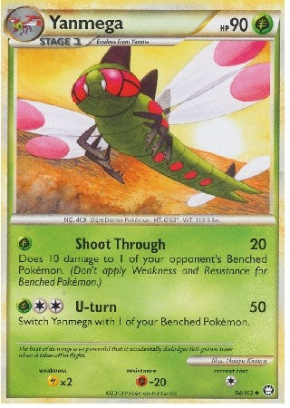 Pokemon Card HS Triumphant Yanmega Uncommon 54/102