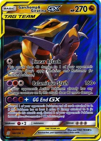 Garchomp & Giratina GX - 146/236 - Ultra Rare Sun & Moon: Unified Minds