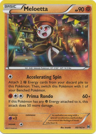Meloetta 85/162 Holo Rare - Pokemon XY Break Through Card