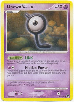 Pokemon Diamond & Pearl Great Encounters - Unown L (Common) Card