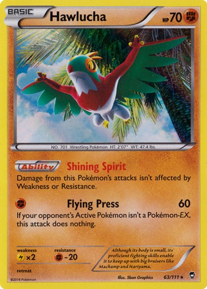 Hawlucha 63/111 - Pokemon XY Furious Fists Holo Rare Card