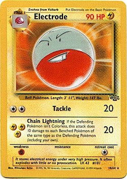Pokemon Jungle Rare Card - Electrode 18/64 Pokemon Jungle Rare Card - Electrode 18/64
