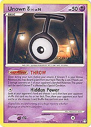 Pokemon Diamond & Pearl Mysterious Treasures-Unown Throw
