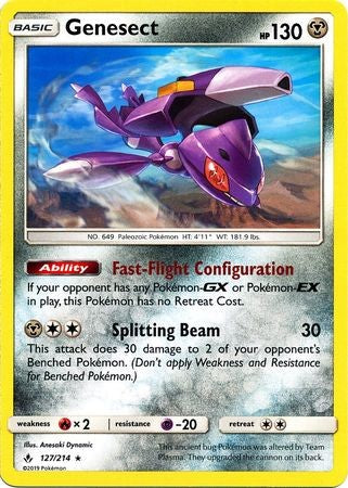 Genesect - 127/214 - Sun & Moon: Unbroken Bonds Rare