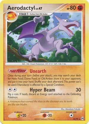 Pokemon Platinum Arceus Single Card Rare Aerodactyl 13/99