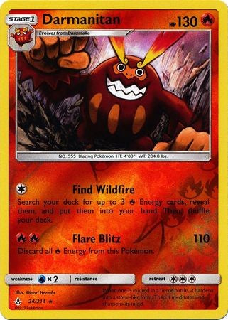 Darmanitan - 24/214 - Sun & Moon: Unbroken Bonds Rare Reverse Holo