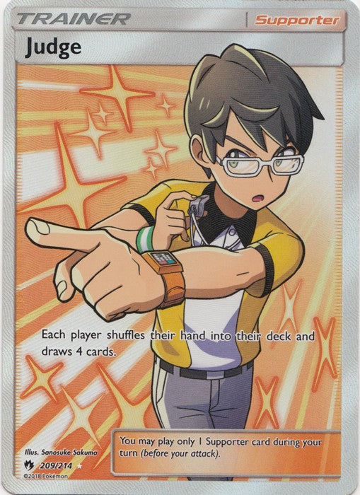 Judge - 209/214 -Sun & Moon: Lost Thunder Full Art Ultra Rare