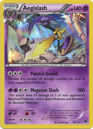 Aegislash 62/122 Holo - Pokemon XY Breakpoint Card
