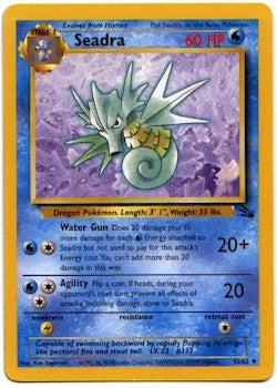 Pokemon Fossil Uncommon Card - Seadra 42/62