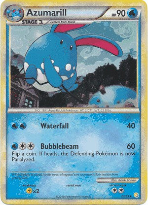 Pokemon HeartGold SoulSilver Single Card Holofoil Rare Azumarill 2/123