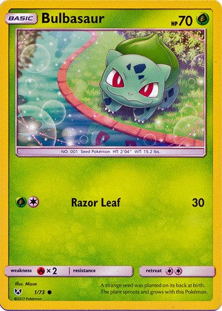 Bulbasaur - 1/73 - Common Sun & Moon: Shining Legends Singles