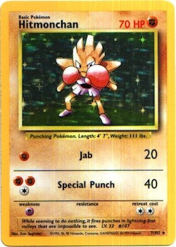 Pokemon Basic Holofoil Card - Hitmonchan 7/102