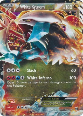 White Kyurem EX 96/135 - Pokemon Plasma Storm Ultra Rare Card