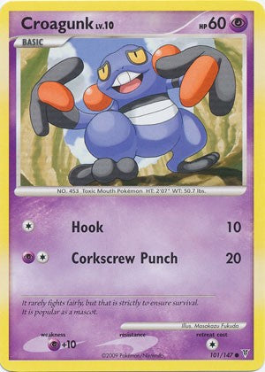 Pokemon Supreme Victors Common Card - Croagunk 101/147