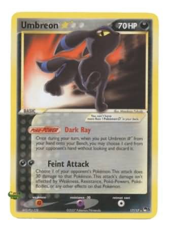 Pokemon POP Series 5 Promo Card Umbreon * 17/17 Ultra Rare