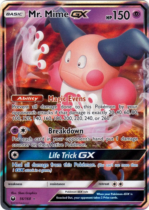 Mr. Mime GX 56/168 Ultra Rare - Celestial Storm SM7 Pokemon Card