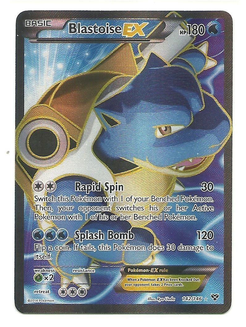 Blastoise EX 142/146 - Pokemon XY Holo Full Art Ultra Rare Card