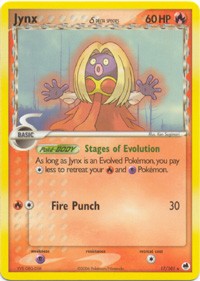 Pokemon EX Dragon Frontiers - Jynx Card