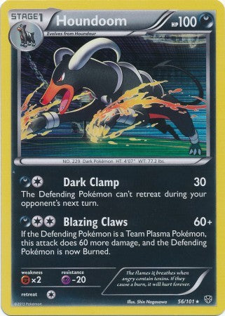 Pokemon Black & White Plasma Blast Rare Holo Houndoom #56 Pokemon Black & White Plasma Blast Rare Holo Houndoom #56
