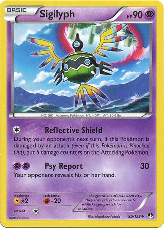 Sigilyph 55/122 Uncommon - Pokemon XY Breakpoint Card