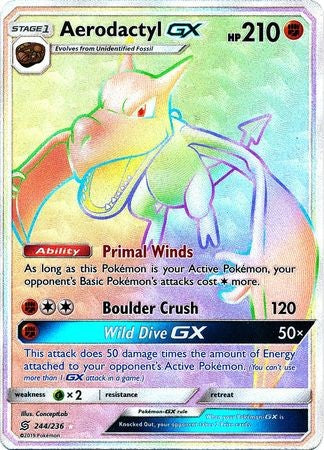 Aerodactyl GX - 244/236 - Hyper Rare Sun & Moon: Unified Minds