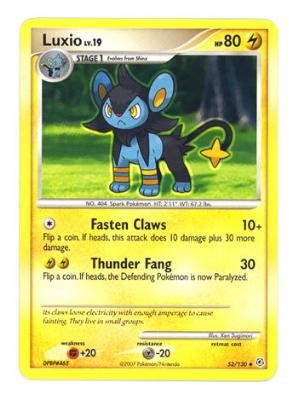 Pokemon Diamond & Pearl Uncommon Card - Luxio 52/130