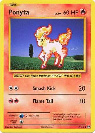 Ponyta 19/108 Common - Pokemon XY Evolutions Single Card