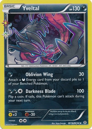 Yveltal RC16/RC32 Uncommon - Pokemon Generations Card